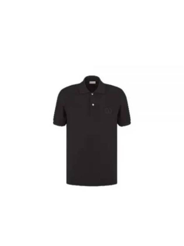 CD Icon Cotton Polo Shirt Black - DIOR - BALAAN 2