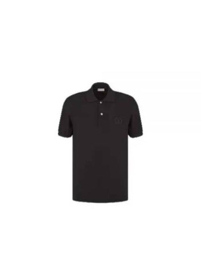 CD Icon Cotton Polo Shirt Black - DIOR - BALAAN 2