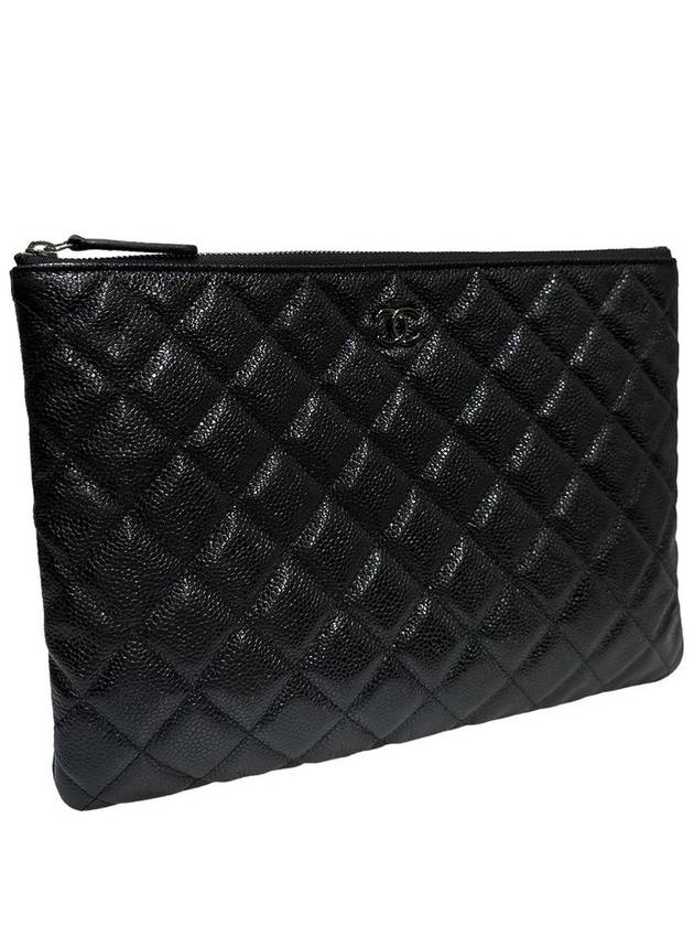 Women s AP1436 Black New Medium Caviar Classic CC Logo Clutch - CHANEL - BALAAN 2