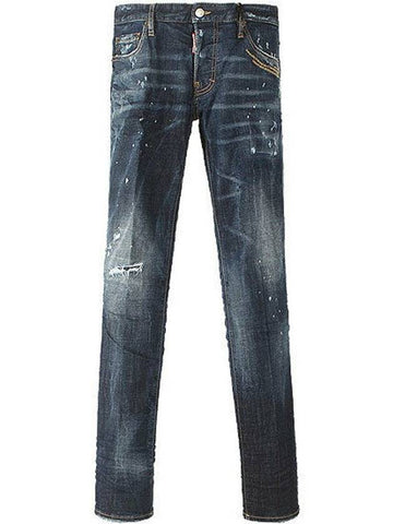 Red Square Logo D Padded Jeans - DSQUARED2 - BALAAN.