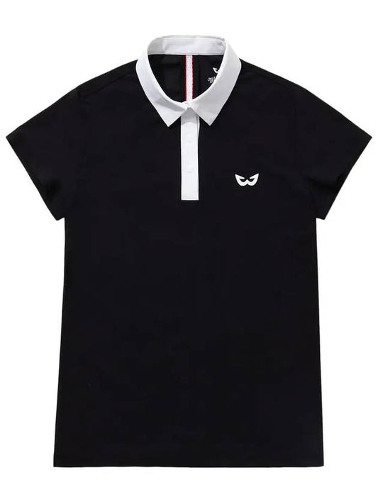 Golf wear simple collar short sleeve golf t-shirt WB21SUWT01BK black - WHITEBALL - BALAAN 2