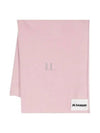 Logo Patch Cashmere Scarf Pink - JIL SANDER - BALAAN 2