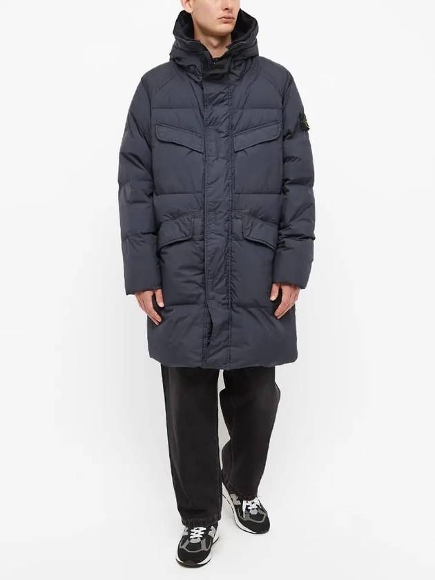 Wappen Patch Crinkle Reps Long Padding Navy - STONE ISLAND - BALAAN 6