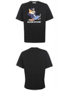 Dressed Fox Print Easy Cotton Short Sleeve T-Shirt Black - MAISON KITSUNE - BALAAN 5