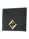 Logo Diamond Card Wallet Black - FENDI - BALAAN 4