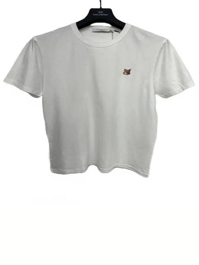 Fox Head Patch Classic Short Sleeve T-Shirt White - MAISON KITSUNE - BALAAN 2