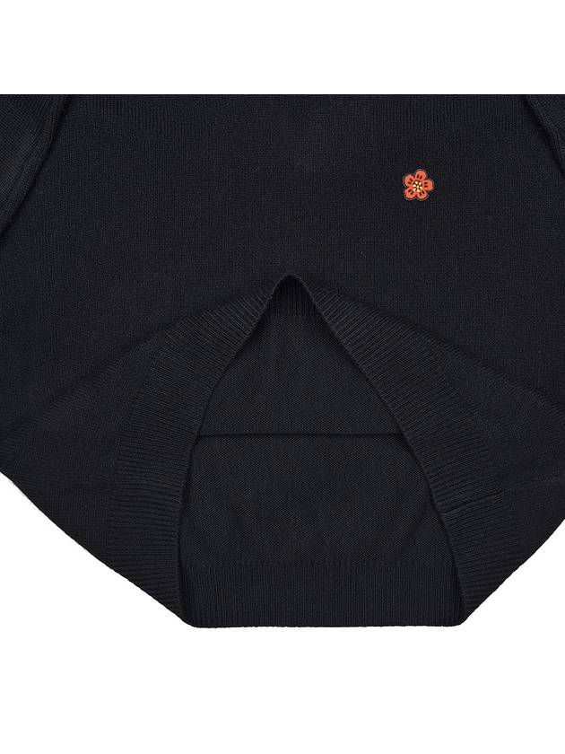 Boke Flower Wool Turtleneck Black - KENZO - BALAAN 8