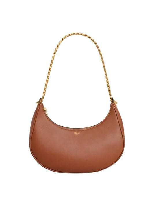 Abba Calfskin Medium Chain Shoulder Bag Tan - CELINE - BALAAN.