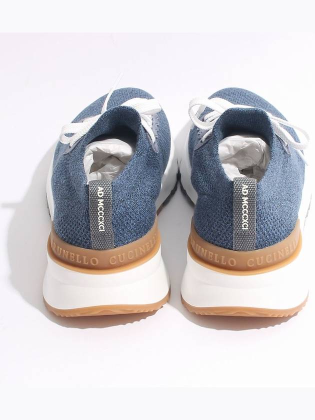 Knit Running Sneakers Blue - BRUNELLO CUCINELLI - BALAAN 4