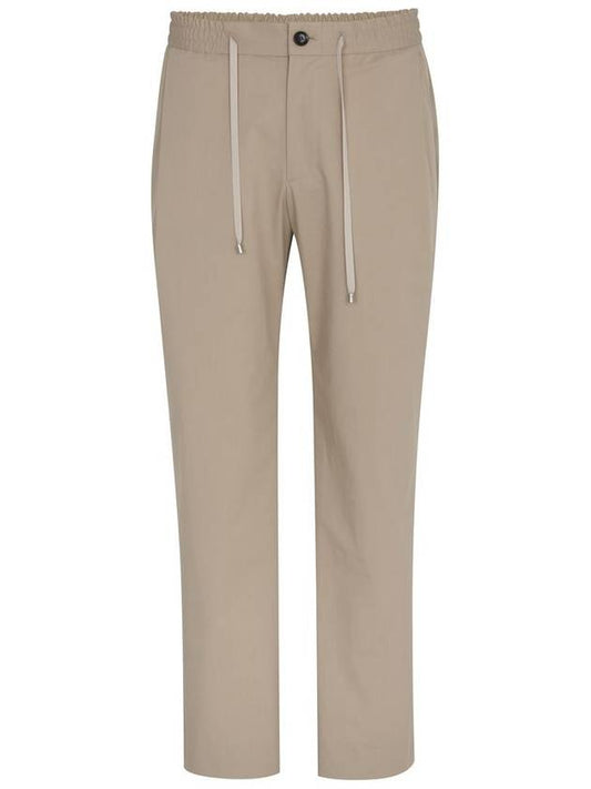 Men's Tapered One-Tuck Banding Slacks Beige - SOLEW - BALAAN 1