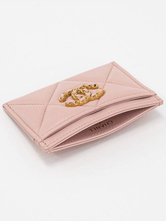 19 Quilted Lambskin Card Wallet Pink AP1167 - CHANEL - BALAAN 2