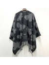 Weekend PACE Jacquard Wool Cape Dark Gray 2425736024600 005 - MAX MARA - BALAAN 3