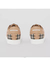 Vintage Check and Leather Sneakers Archive Beige - BURBERRY - BALAAN 5