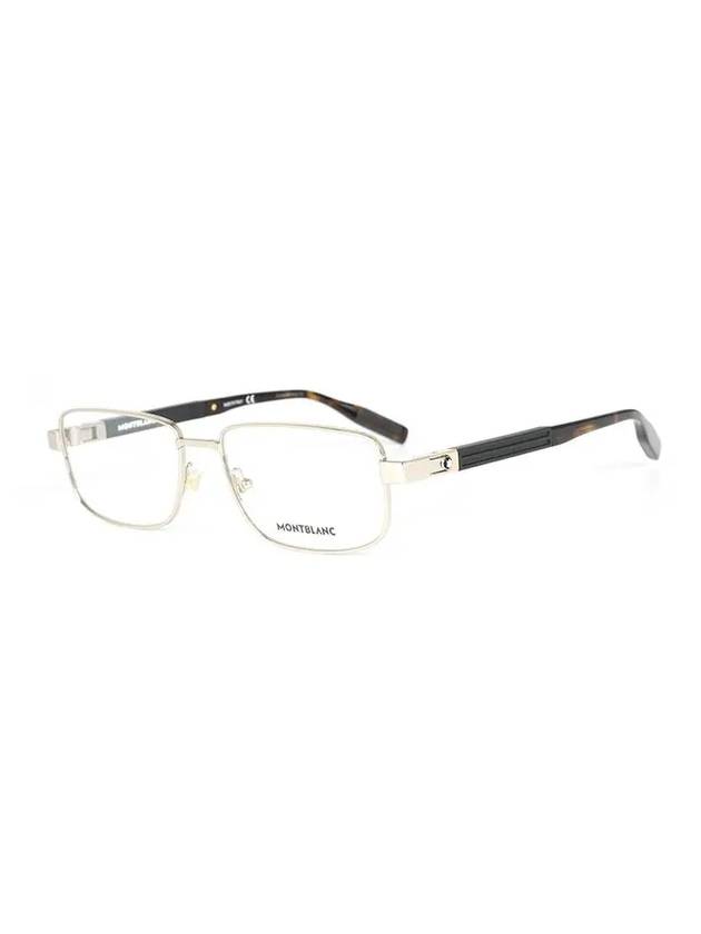 Square Metal Eyeglasses Silver Havana - MONTBLANC - BALAAN 2