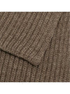 ribbed wool short muffler SHORT SCARF NATURAL TAUPE - ANDERSEN-ANDERSEN - BALAAN 4