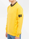 Wappen Patch Crew Neck Sweatshirt Yellow - STONE ISLAND - BALAAN 3