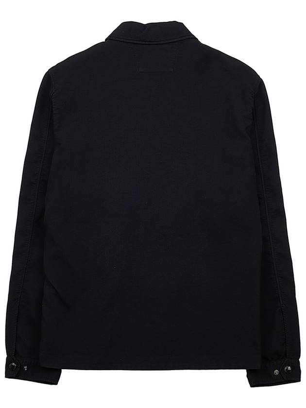 Nylon Double Weave Zipped Over Long Sleeve Shirt Black - CP COMPANY - BALAAN 3