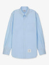 Straight fit long sleeve needle contrast solid poplin shirt light blue MWL272D03113480 - THOM BROWNE - BALAAN 2