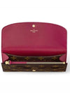 Emilie Monogram Long Wallet Fuchsia - LOUIS VUITTON - BALAAN 4