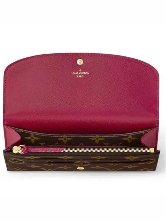 Emilie Monogram Long Wallet Fuchsia - LOUIS VUITTON - BALAAN 4