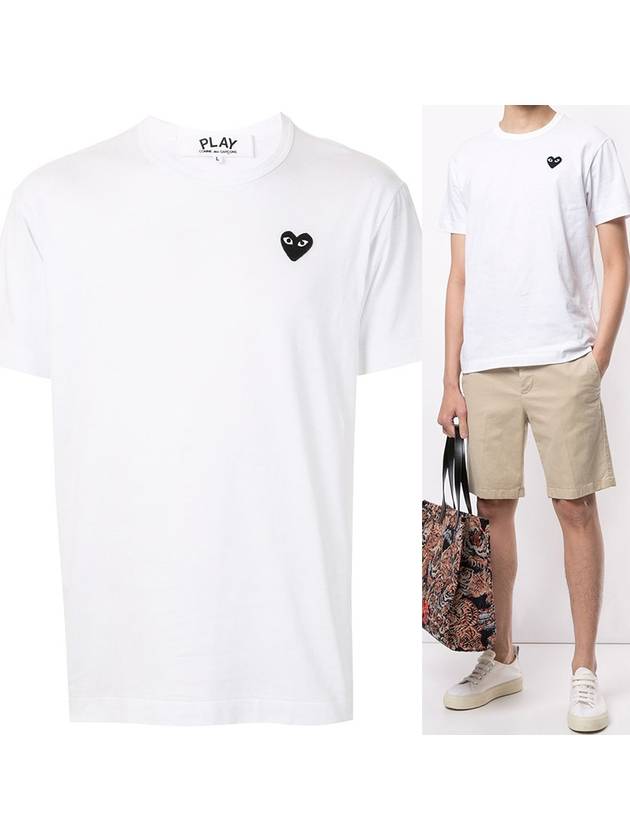 Play Red Heart Waffen Short Sleeve T-Shirt White P1 T108 2 - COMME DES GARCONS - BALAAN 2