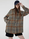 middle length shirt coat orange check - VOYONN - BALAAN 3