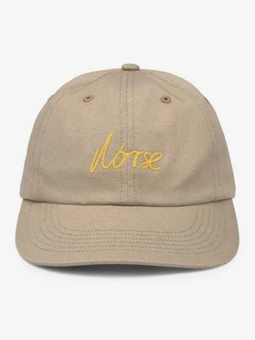 Chain Stitch Logo Twill Ball Cap Utility Khaki N8001230966 - NORSE PROJECTS - BALAAN 1