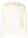 Crew Neck Wool Knit Top Ivory - TEN C - BALAAN 2