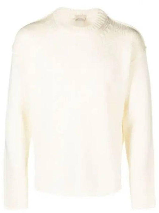 Crew Neck Wool Knit Top Ivory - TEN C - BALAAN 2