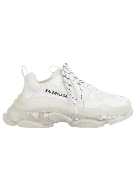 Triple S Lace-Up Low Top Sneakers White - BALENCIAGA - BALAAN 1