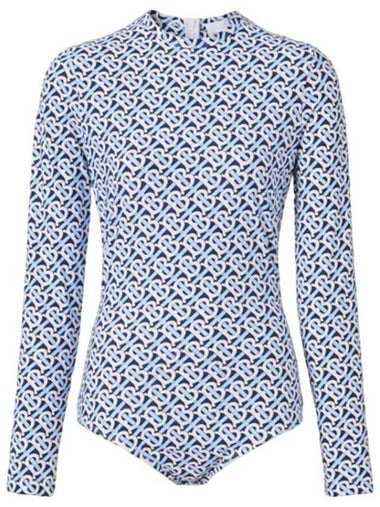 Burberry Eloise Monogram Print Long Sleeve Bodysuit Size Medium - BURBERRY - BALAAN 1