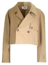 MM6 Margiela Short Trench Jacket Mud Brown Sand Beige S62AN0126MTN008961 - MAISON MARGIELA - BALAAN 2