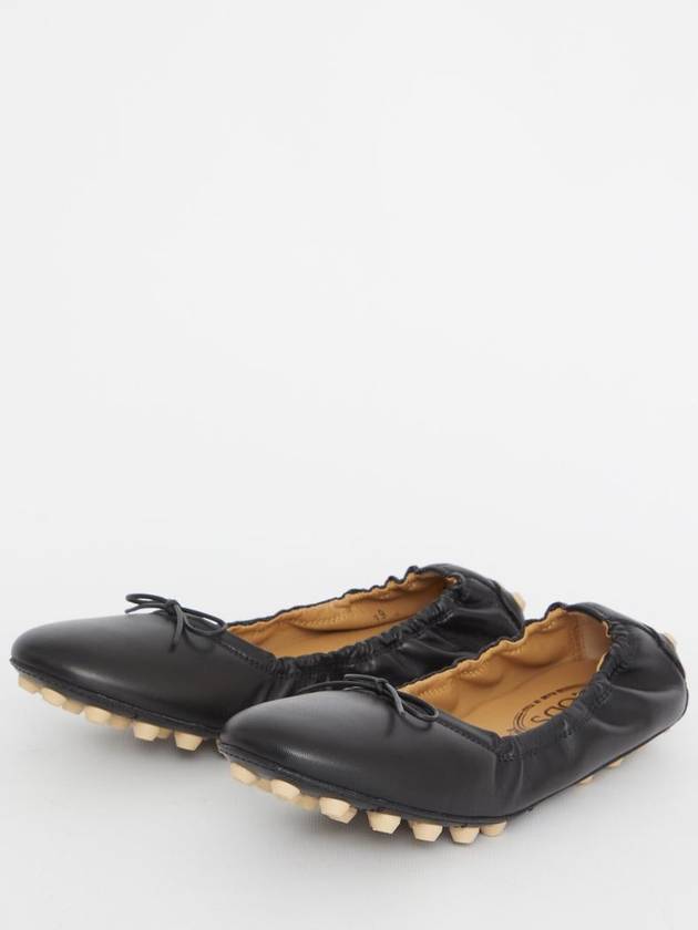 Bubble Leather Ballerina Black - TOD'S - BALAAN 3