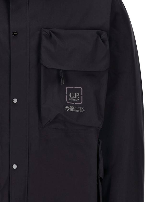 Metropolis Series Gore-Tex 3L Infinium Hooded Jacket Black - CP COMPANY - BALAAN 4