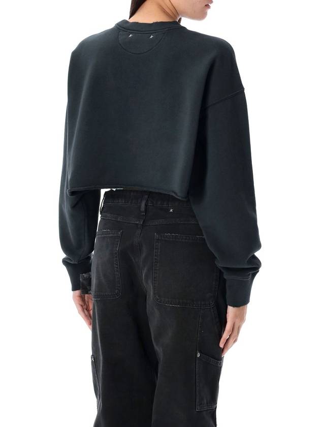 CROPPED FLEECE CREW NECK CRYSTAL - GOLDEN GOOSE - BALAAN 2