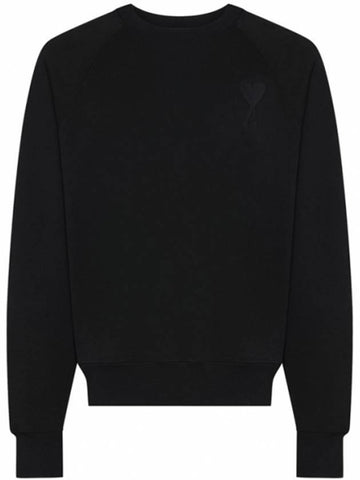 Heart Logo Overfit Sweatshirt Black - AMI - BALAAN 1