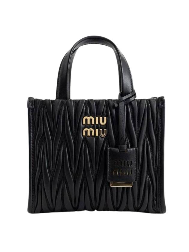 Matelasse Nappa Leather Tote Bag Black - MIU MIU - BALAAN 1