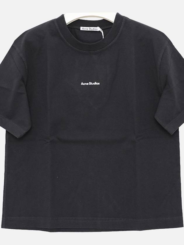 Logo Crew Neck Short Sleeve T-Shirt Black - ACNE STUDIOS - BALAAN 4