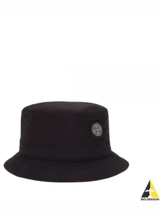 Logo Patch Nylon Metal Bucket Hat Black - STONE ISLAND - BALAAN 2