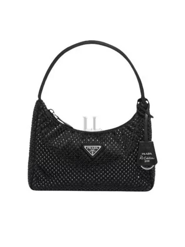 Crystal Satin Mini Bag Black - PRADA - BALAAN 2