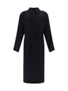 Belted Maxi Trench Coat Black - BALENCIAGA - BALAAN 1