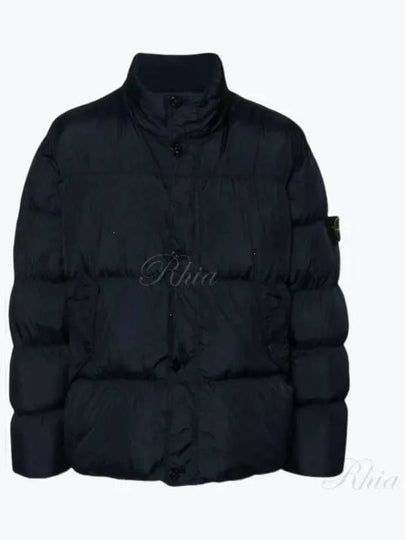 Garment Dyed Crinkle Reps Down Padding Navy - STONE ISLAND - BALAAN 2