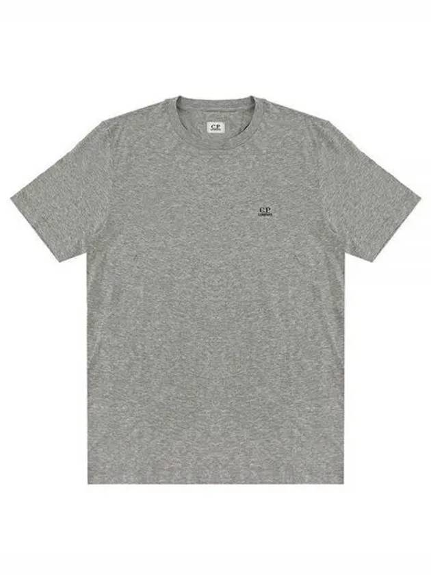 Mini Logo Printing Short Sleeve T-Shirt Grey - CP COMPANY - BALAAN 2