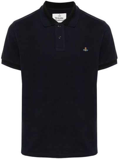 Classic ORB Logo Polo Shirt Navy - VIVIENNE WESTWOOD - BALAAN 2