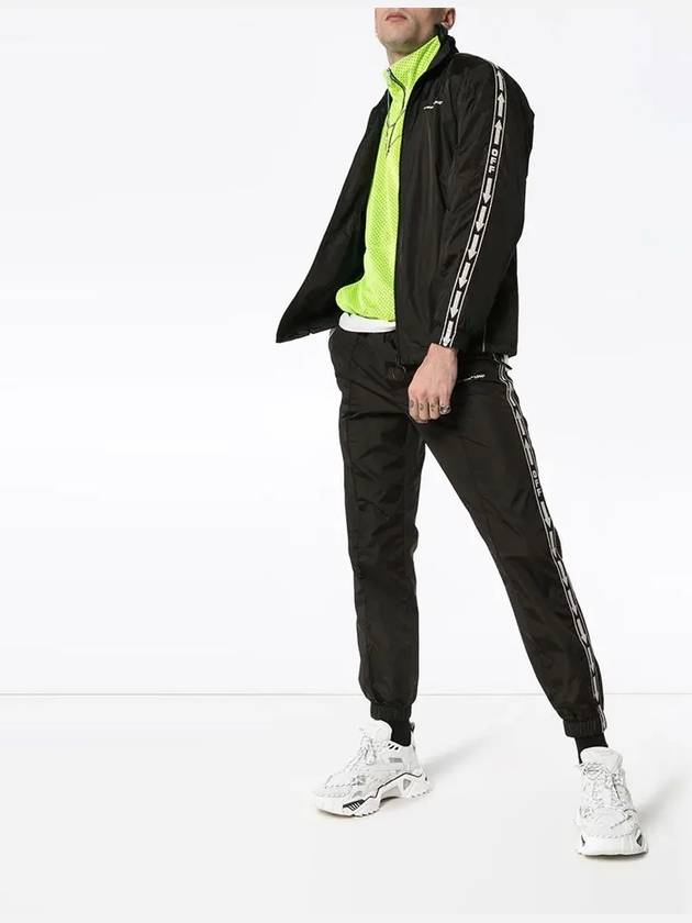 Men's Side Strip Track Pants Black - OFF WHITE - BALAAN.