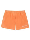 Women s Italic Logo Embroidered Shorts Pants Peach SH911PE - SPORTY & RICH - BALAAN 2