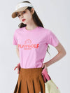 Washing short sleeve t-shirt PINK - MONBIRDIE GOLF - BALAAN 10