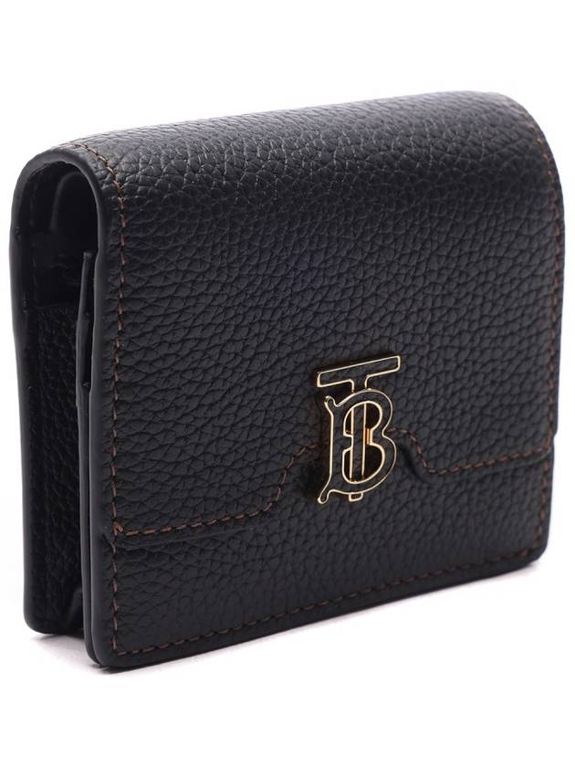 TB Grainy Leather Half Wallet Black - BURBERRY - BALAAN 4