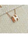 Mini Pop H Pendant Rose Gold & Blanc - HERMES - BALAAN 6