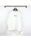 Men's Plus Logo Cotton Sweatshirt White - JIL SANDER - BALAAN 3